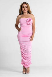 Sweet Pink Midi Dress FINAL SALE, NO RETURS, NO EXCHANGE!